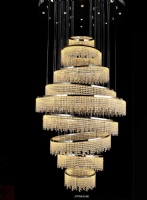 Art Deco Crystal Ceiling Lamp | Geometric Prisms for Luxury Hotel Lobby Lighting NC-P964L-100