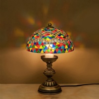 Art Deco Table Lamp – Turkey mosaic Style Handcrafted Glass table Light, Luxury Vintage Chandelier for Hallway NC-T008-4