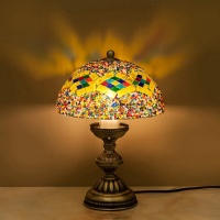 Classic Tiffany Art table Lamp – High-Quality Handmade Glass table lamp, Warm Lighting for Living Space NC-T008-3