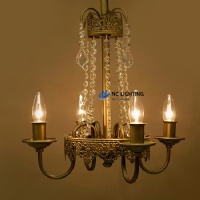 Crystal chandelier 4 lamps with E12 E14 European style American style luxury lamp MS-P457