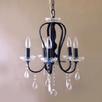 Crystal chandelier 5 lamps with E12 E14 European style American style crystal pendant light white chandelier MS-P415-WH