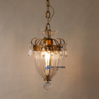 Crystal glass golden chandelier European pendant lamp dining light MS-P27