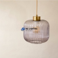 Indoor deco pendant lamp modern glass shade pendant lamp chandelier home hotel bedside pendant lamp MS-P642-BL