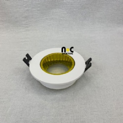 NCPT-9018RS-WH+GD round  GU10 Spotlight Housing PC MR16 Downlight fixture frame