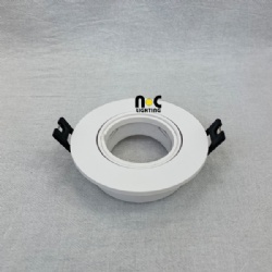 NCPT-9022R-WH+WH GU10 MR16 PC Recessed LED Downlight Frame Down Light Fixture Holder Fittings