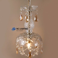 New French style romantic crystal K9 chandelier home hotel living room crystal drop pendant lamp MS-P236