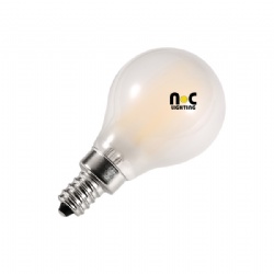 P45 LED filament bulb 4W clear frosted brown E14 base