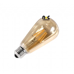 ST64 E27 LED filament bulb 4W 6W 8W clear frosted brown