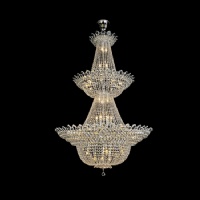 Vaulted Ceiling Crystal Fixture | Large Scale Luxury Lighting Statement NC-P934B