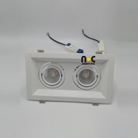 led spotlight 2 heads grille light with reflector led downlight manufacture factory in China